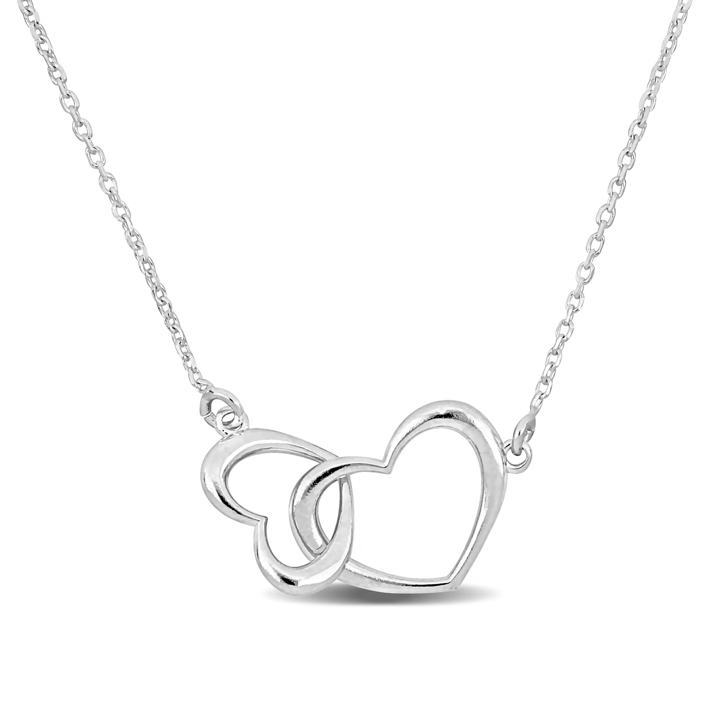 Eterna Hearts Sterling Silver Necklace for Women