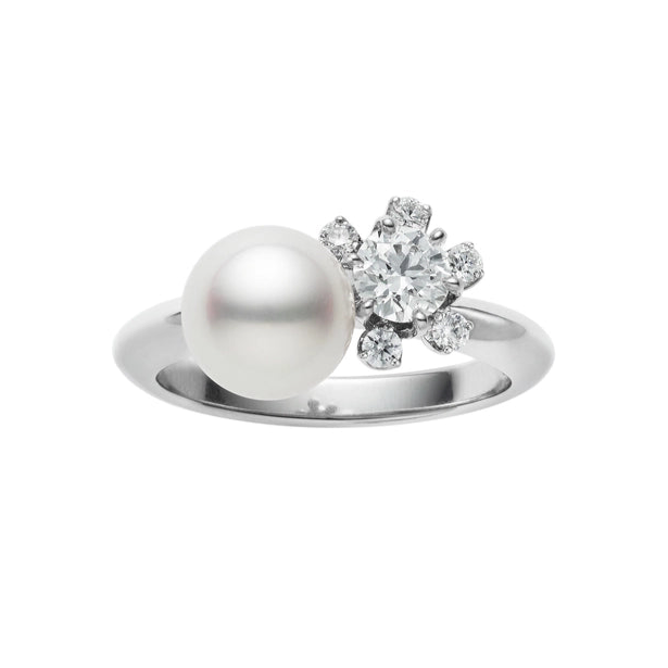 Pearl Glam Sterling Silver Ring for Women