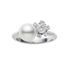 Pearl Glam Sterling Silver Ring for Women