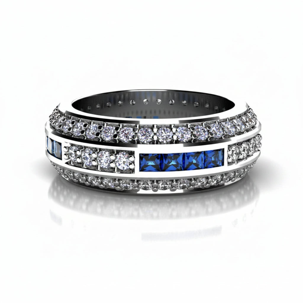 Apex Solitaire Silver Ring for Men