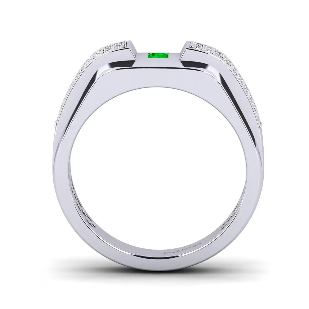 Aurelius Square Silver Ring for Men