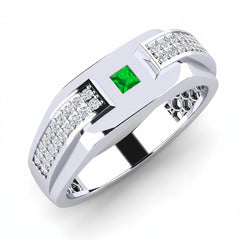 Aurelius Square Silver Ring for Men
