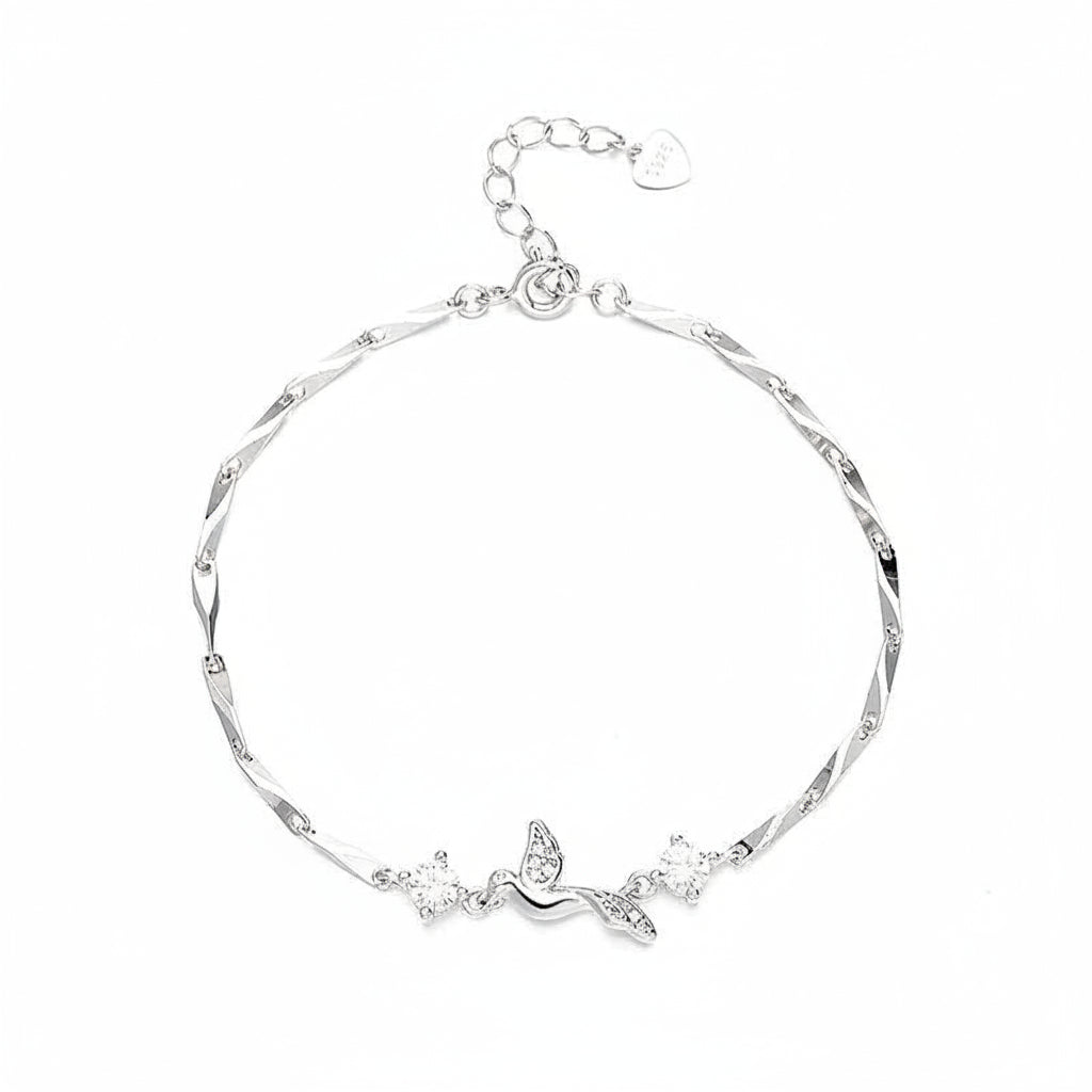 Avian Whisper Silver Bracelet For Women