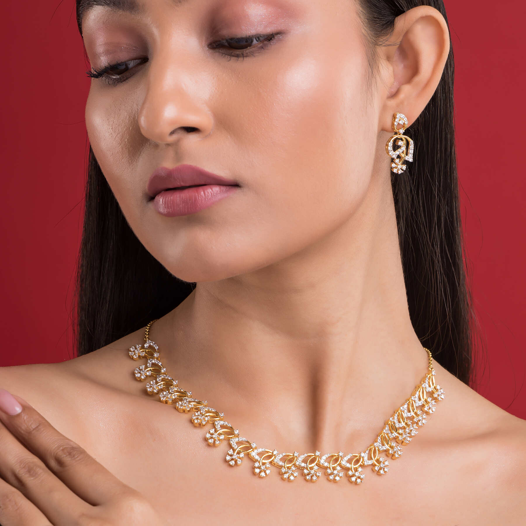 Eternal Sterling Silver Necklace & Earring Set