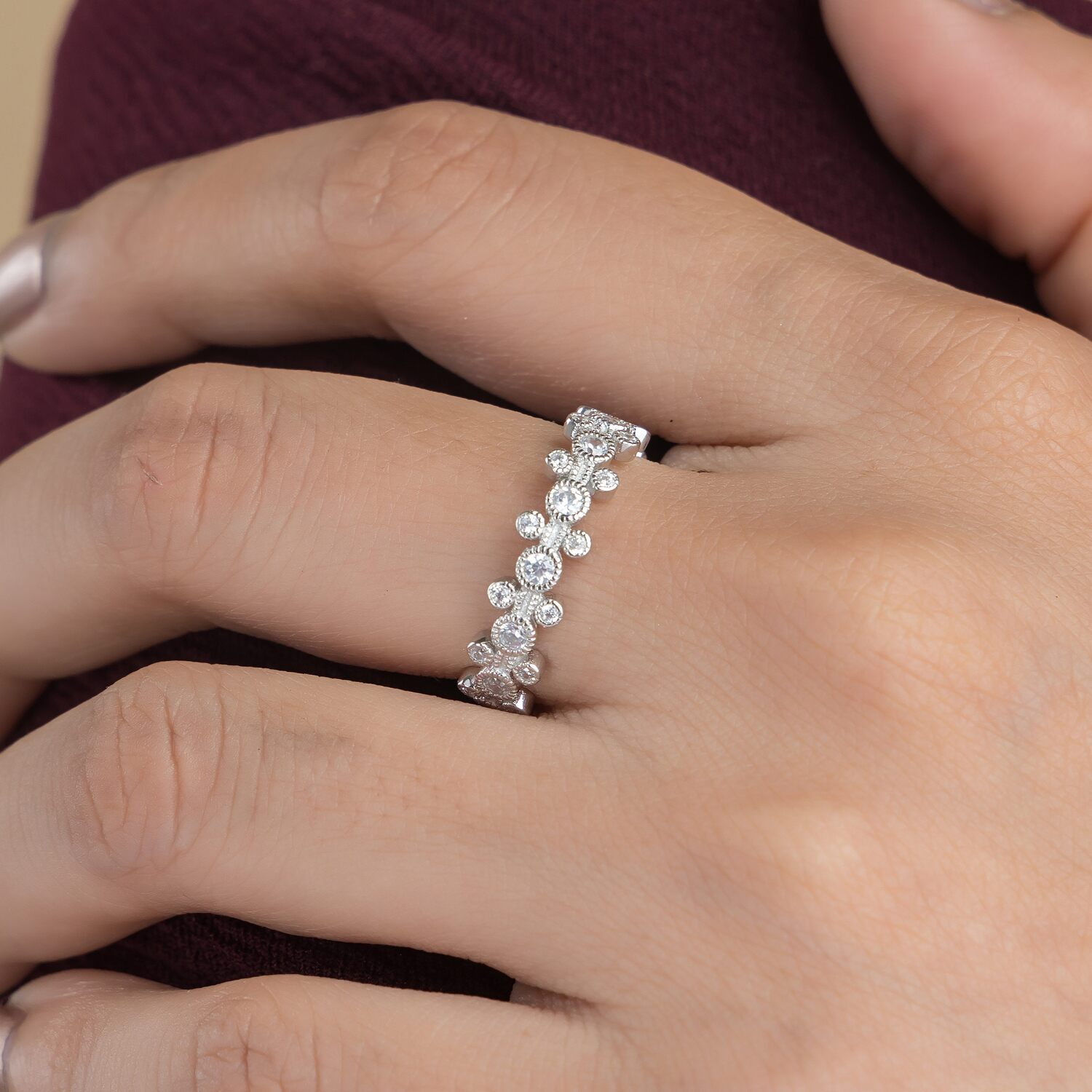 Circletique Silver Ring For Women