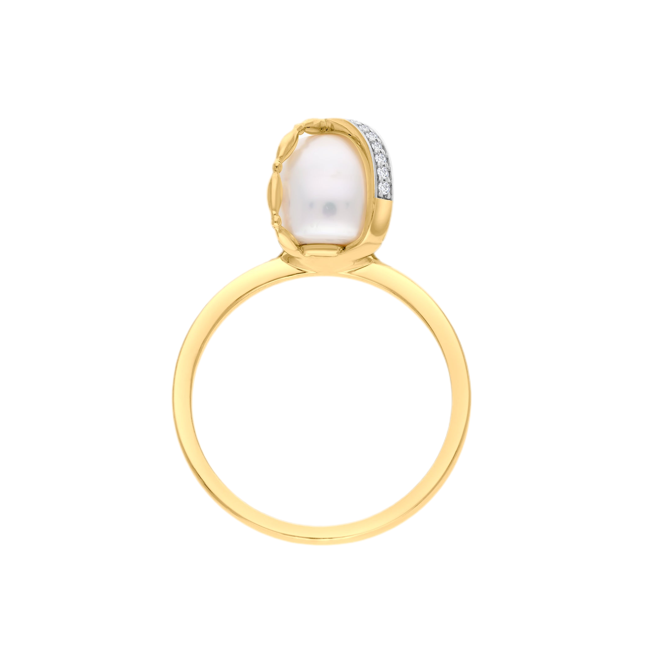 Pearl Orbit Sterling Silver Ring for Women
