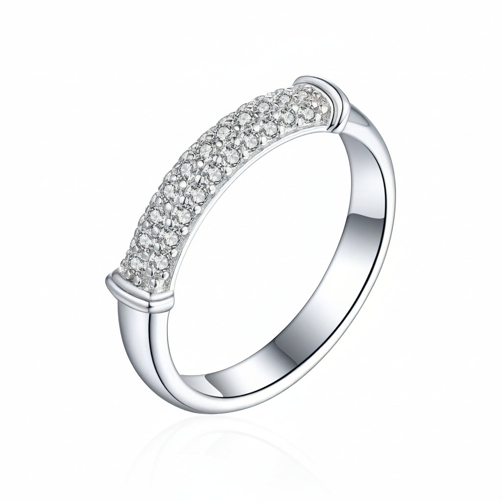 Celestia Pavé Silver Ring For Women
