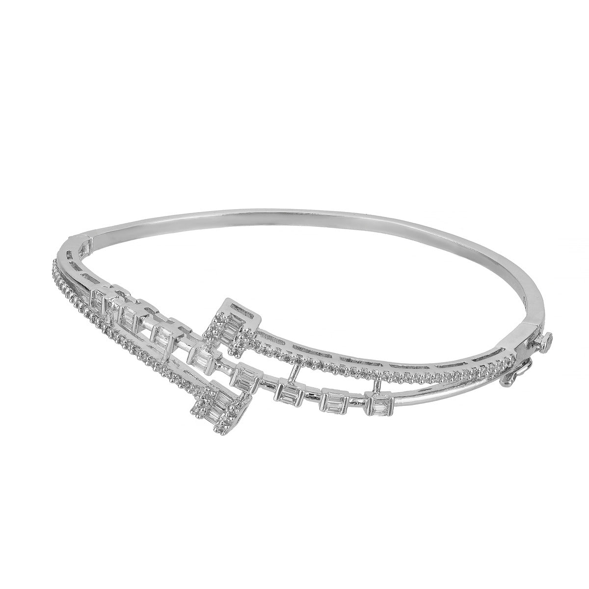 Sparkle Silver Bangle For Women