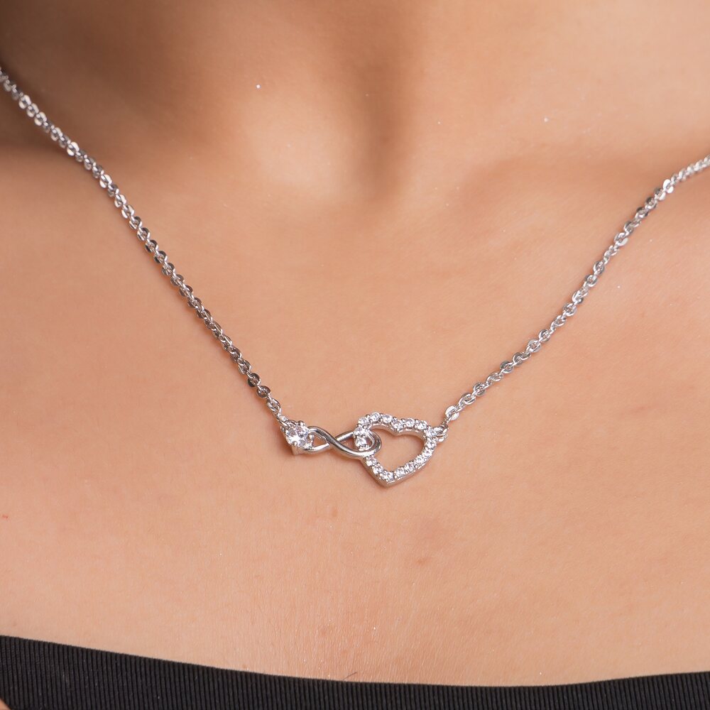 Infinity Sterling Silver Necklace For Women