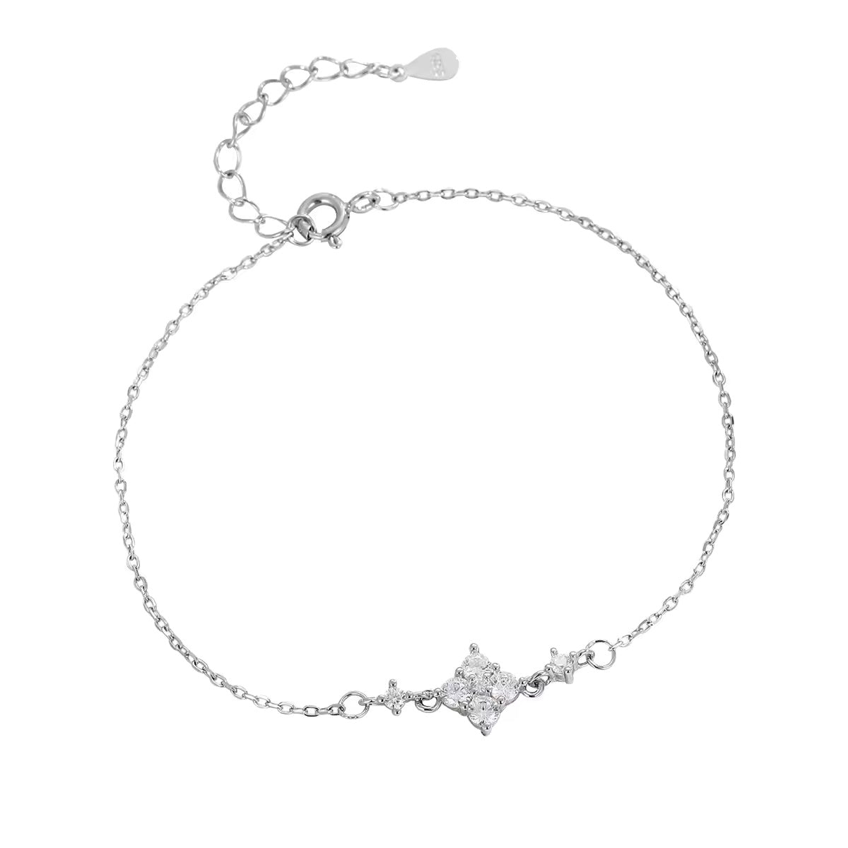 Cosmic Cross Silver Anklet for women