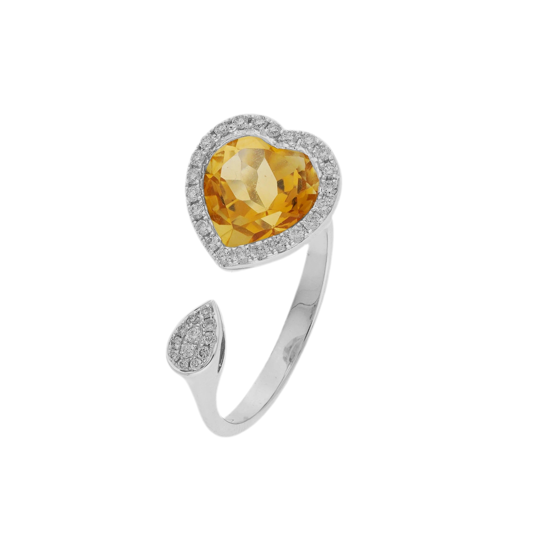 Heart of Gold Sterling Silver Ring for Women