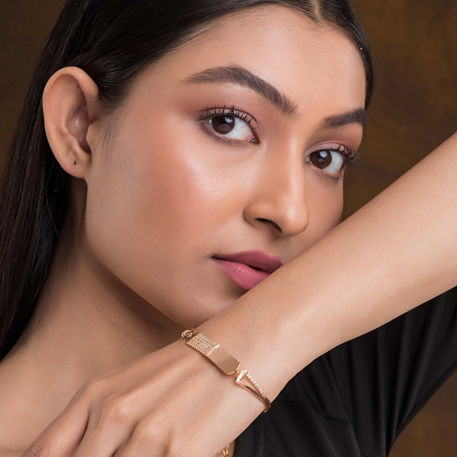 Essence Rose Gold Silver Bracelet For Women