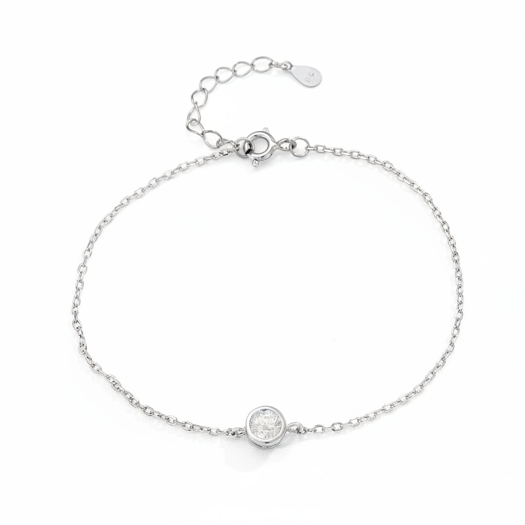 Dewdrop Silver Anklet for women