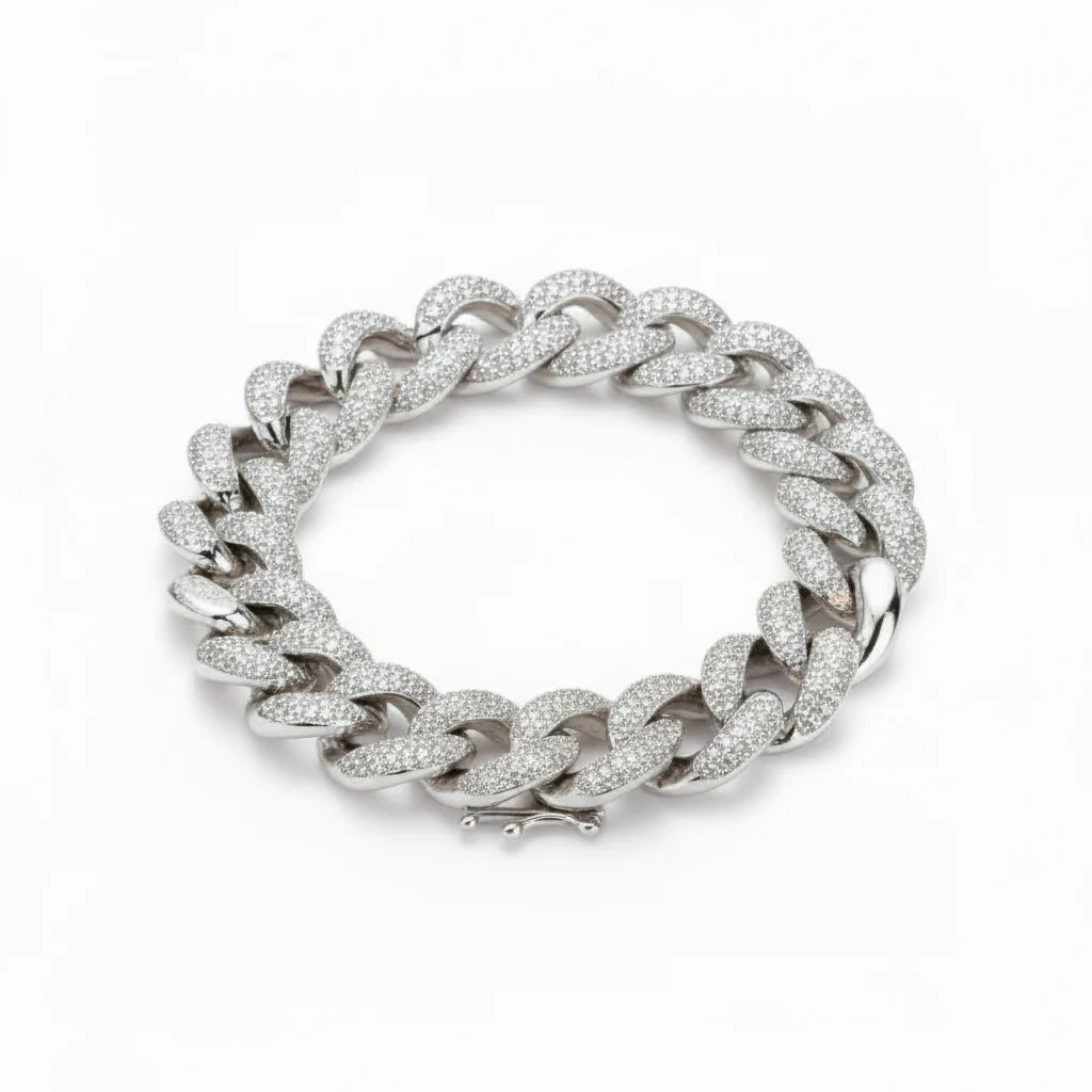 Eclipse Link Men's Silver Bracelet