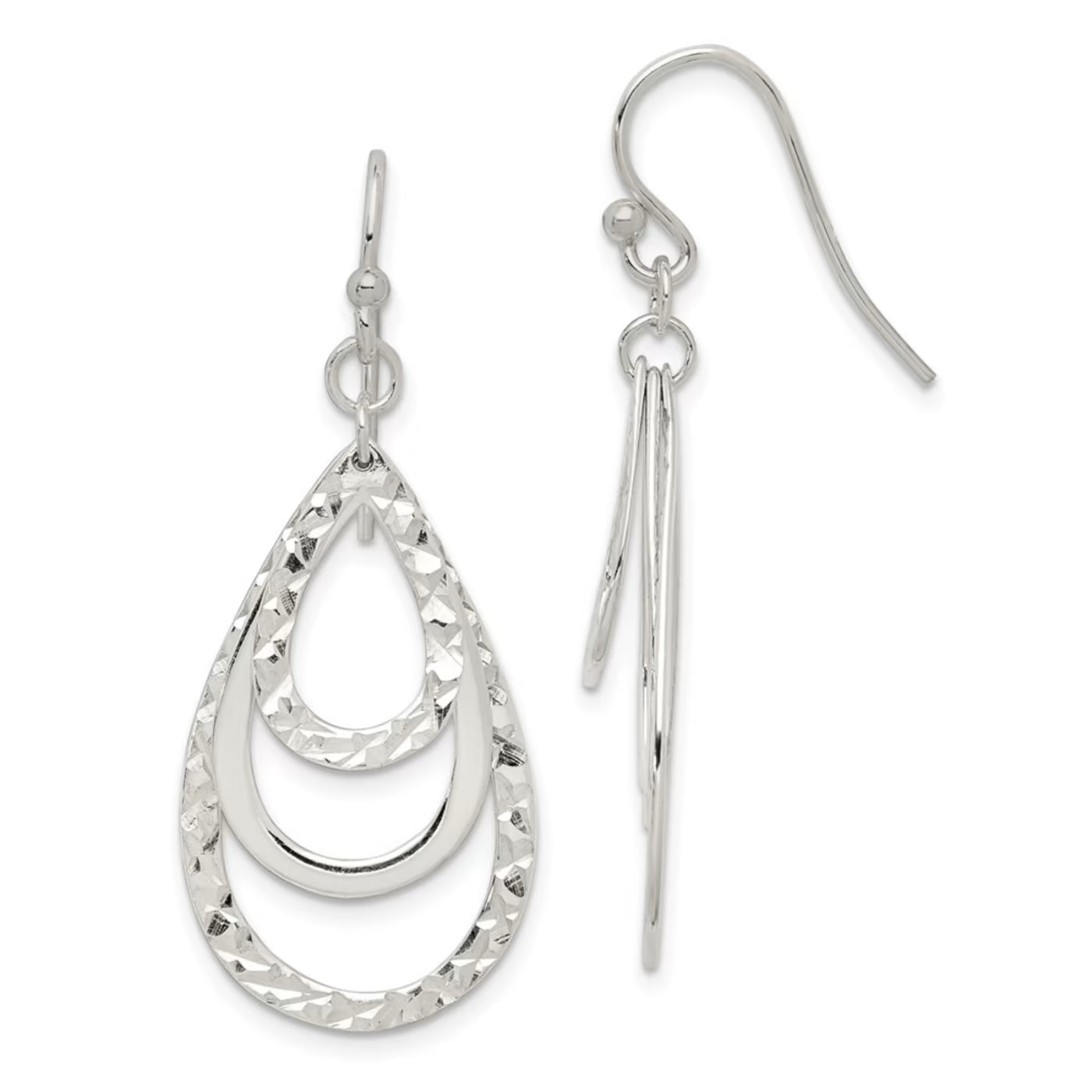 Tearline Sterling Silver Drop Earring for Women