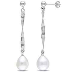 Pearl Cascade Sterling Silver Drop Earring for Women