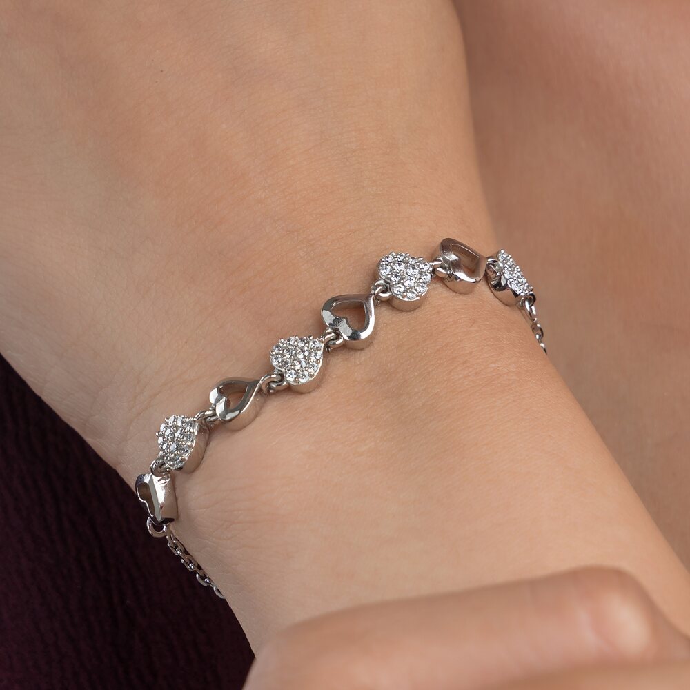 Luxe Amore Silver Bracelet For Women
