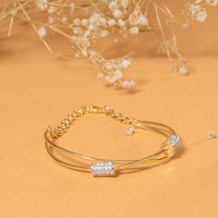 Glimmer Silver Bangle For Women