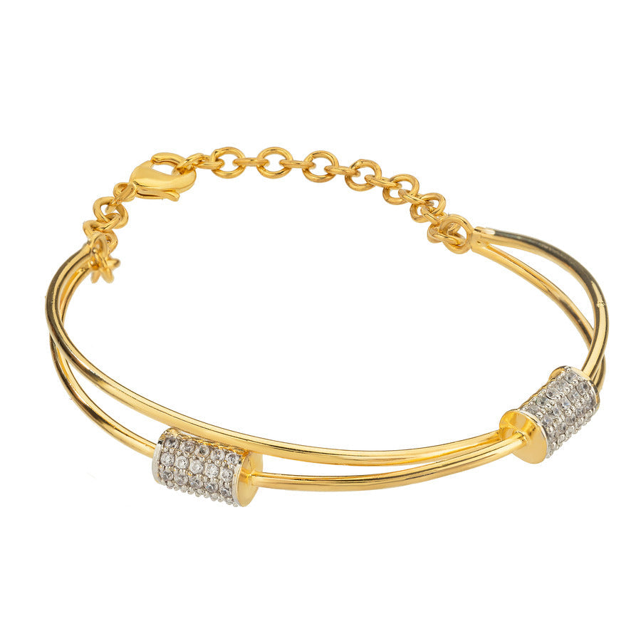 Glimmer Silver Bangle For Women