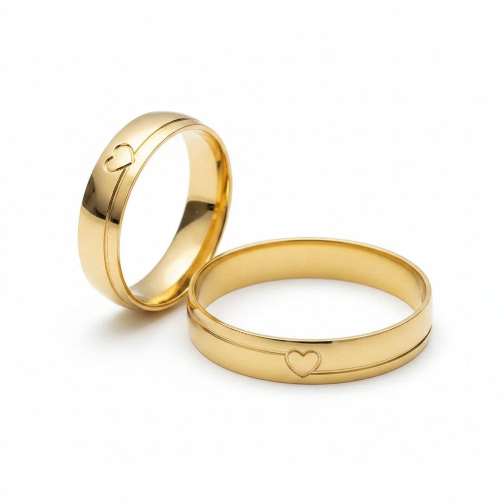 Forever Together Silver Couple Ring Set