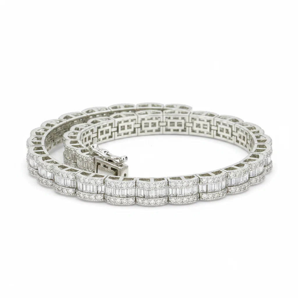 Grand Central Men's Silver Bracelet