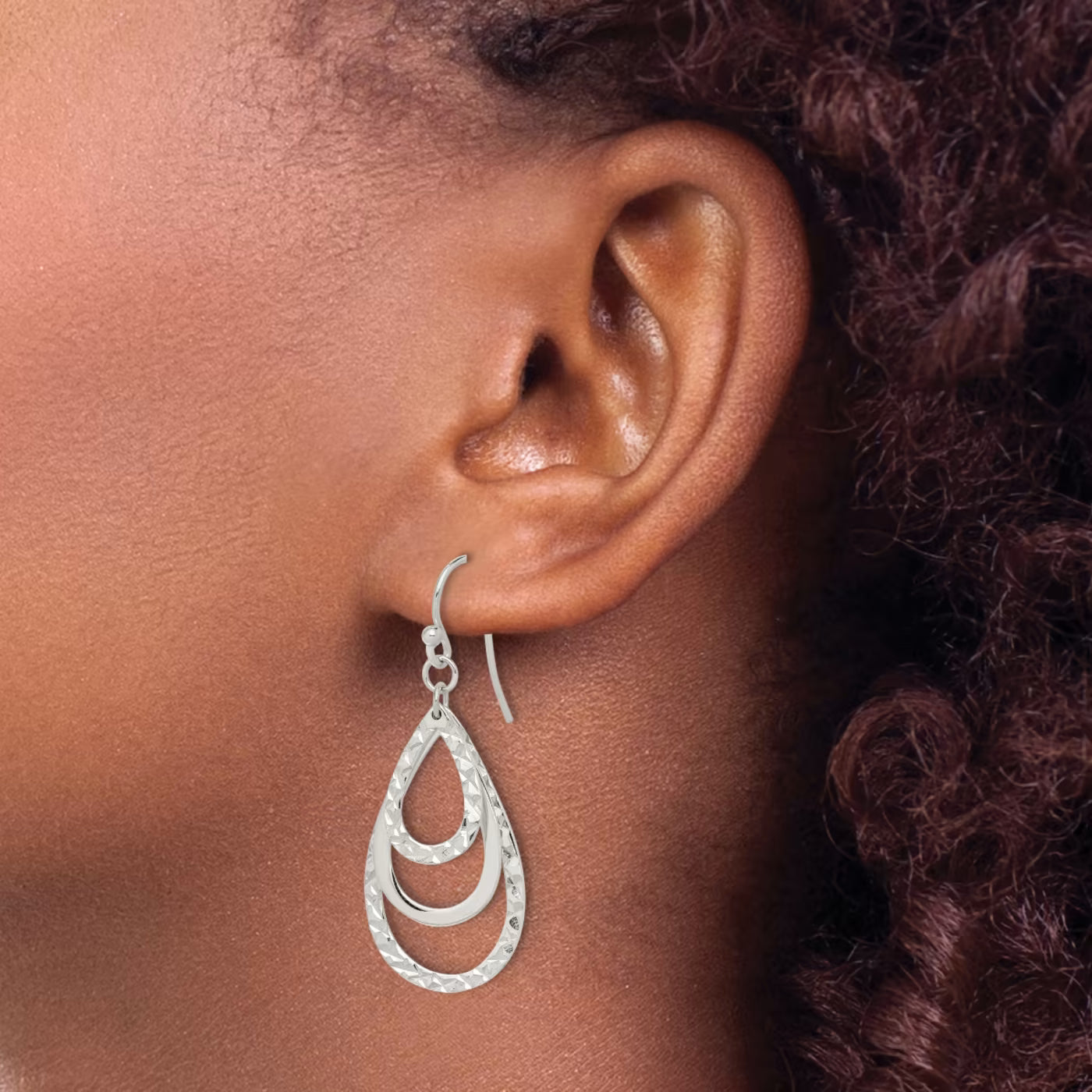Tearline Sterling Silver Drop Earring for Women