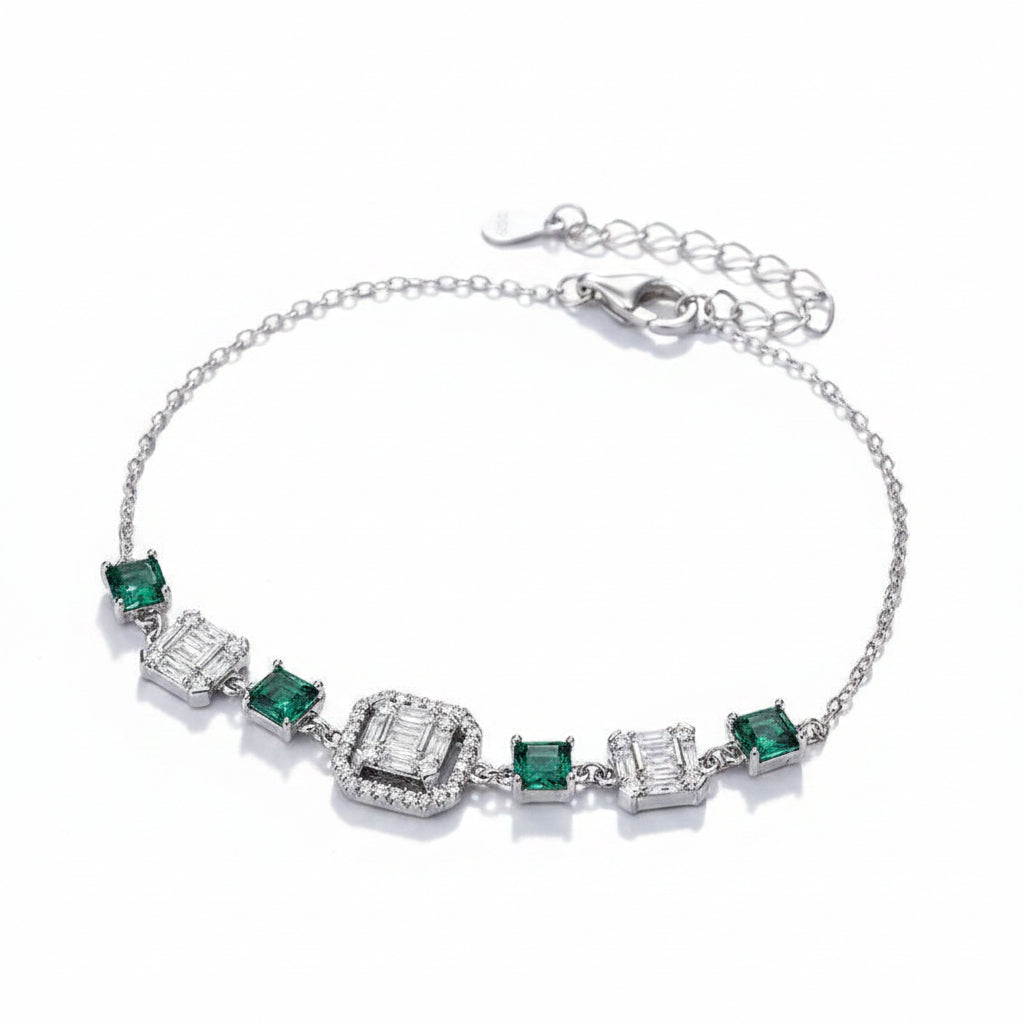 Heirloom Square Silver Bracelet For Women
