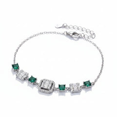 Heirloom Square Silver Bracelet For Women