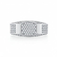 Helix Interlock Silver Ring for Men