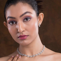 Elysian Sterling Silver Necklace & Earring Set