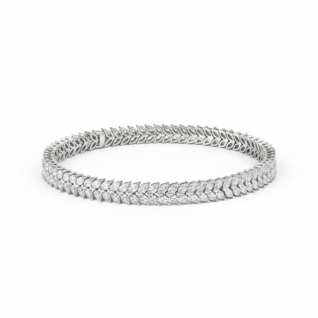Laurel Ice Tennis Men's Silver Bracelet