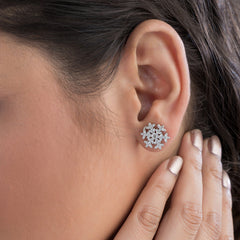 Snowflake Silver Earring For Women