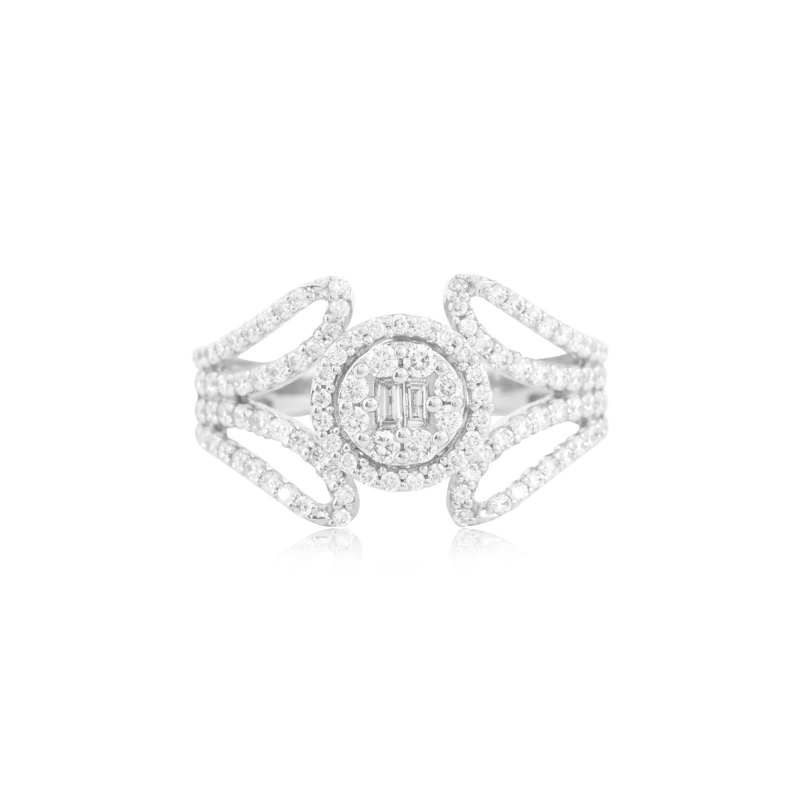 Dazzle Duo Sterling Silver Ring for Women