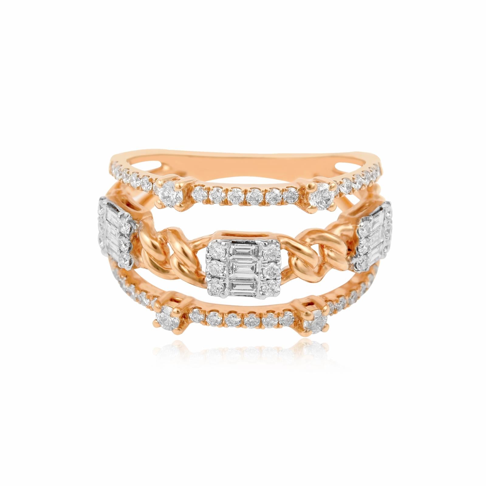 Rosé Radiance Sterling Silver Ring for Women
