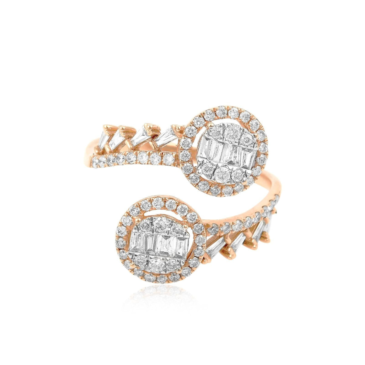 Celina Dual Round Silver Ring for Women