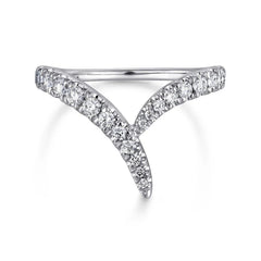 V Silver Ring for Women