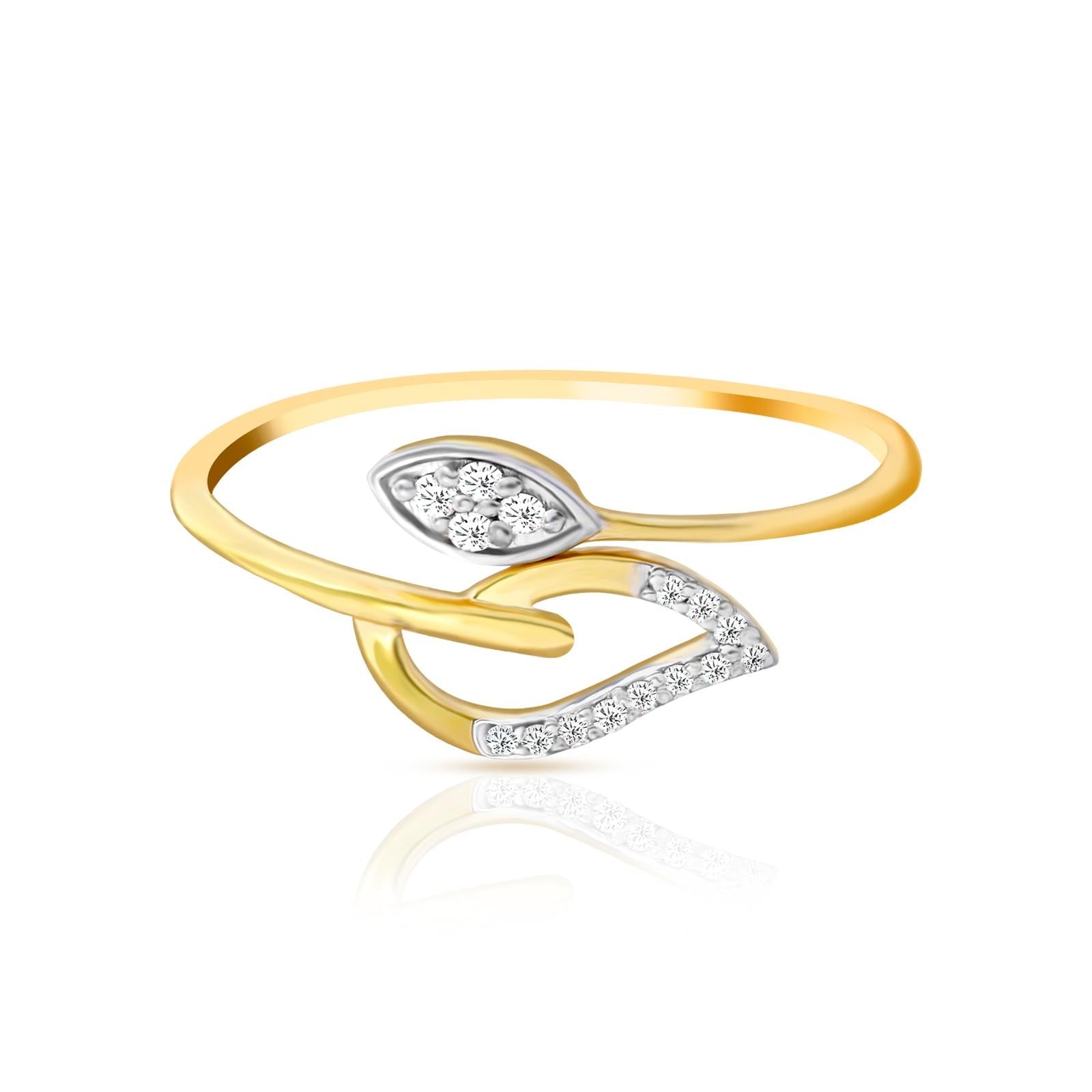 Leaflet Luxe Sterling Silver Ring for Women