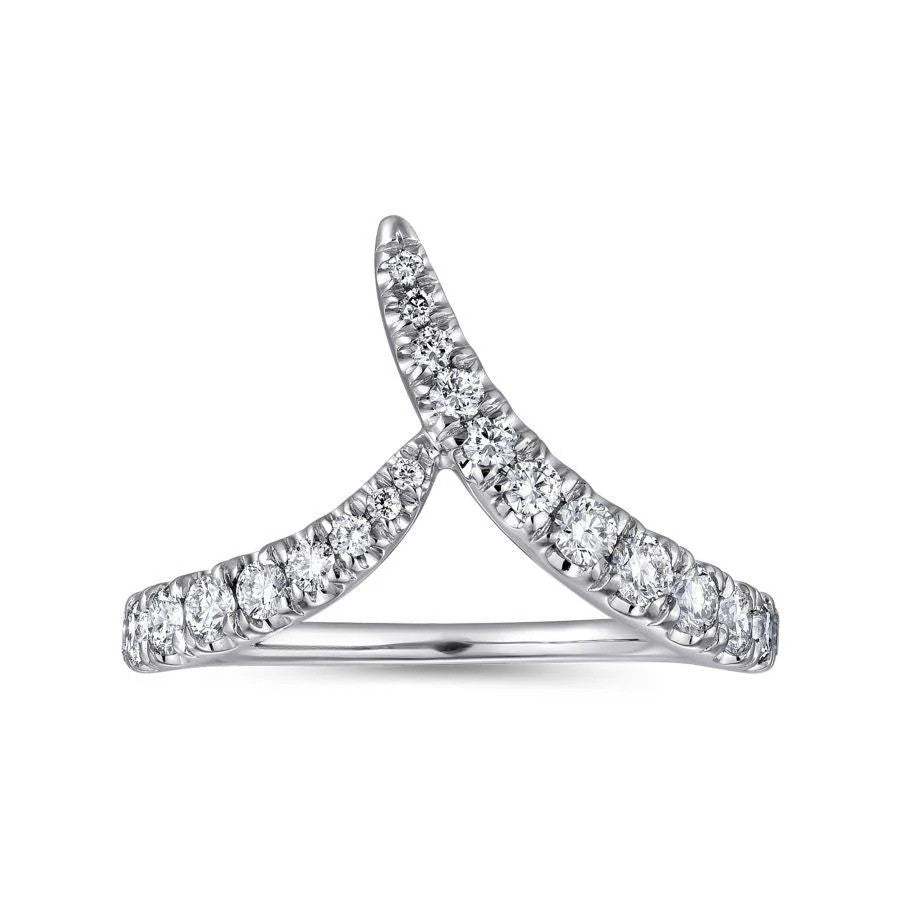 V Silver Ring for Women