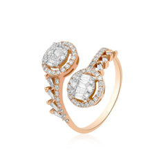 Celina Dual Round Silver Ring for Women