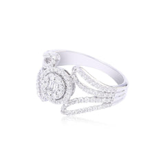 Dazzle Duo Sterling Silver Ring for Women