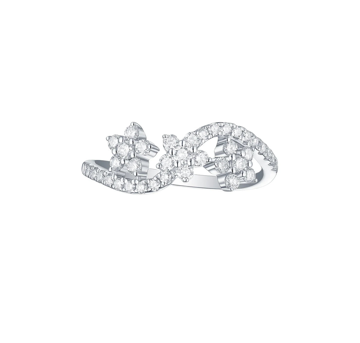 Triflora Sterling Silver Ring for Women