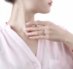 Crossband Sterling Silver Ring for Women