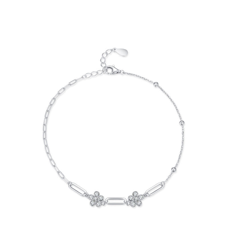 Meadow Link Fusion Silver Bracelet For Women