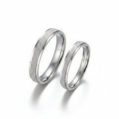 Nebula Silver Couple Ring Set