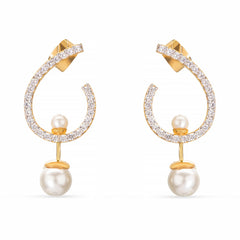 Purely Pearl Silver Earring For Women