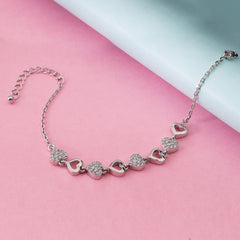 Luxe Amore Silver Bracelet For Women