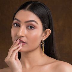 Arc Silver Dangle Earring For Women
