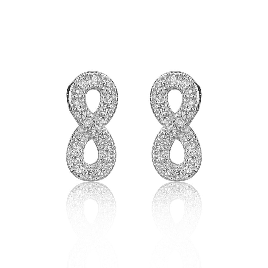 Infinity Silver Earring For Women