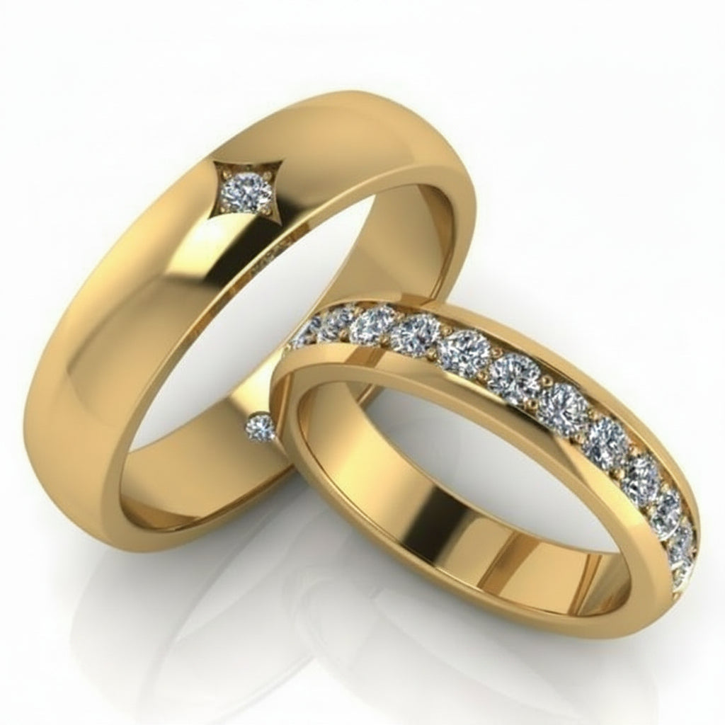 Sol & Stella Silver Couple Ring Set