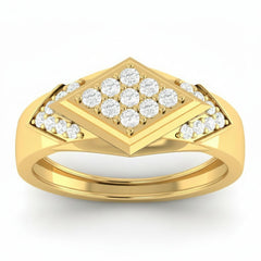 Solstice Chevron Silver Ring for Men